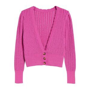 Charter Club Pink Knit Cardigan Sweater – Size M